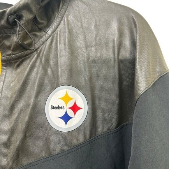 Pittsburgh Steelers Nike NFL On Field XL Full Zip Hooded Logo Jacket 597674-032 - Picture 4 of 11